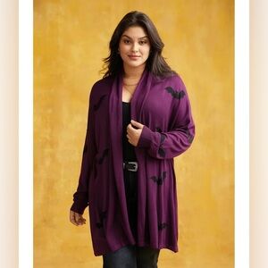 BloomChic Purple Bat Cardigan
